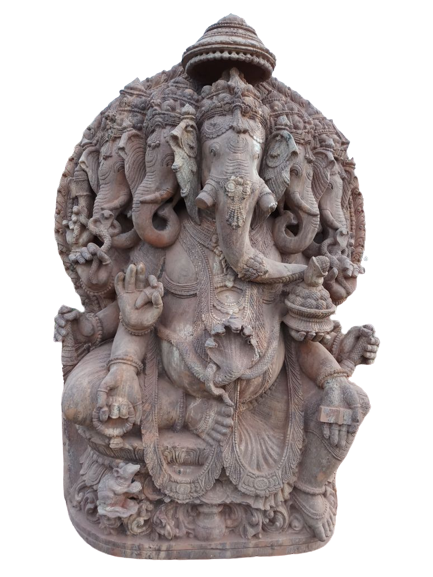 Hand Carved Punchamukhi Ganesha