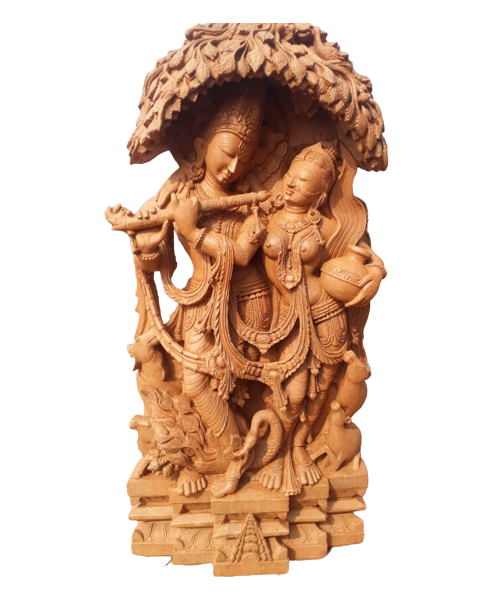 Beautiful Hand Carved Radha Krishna