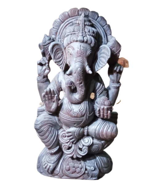 Lord Ganesh Wooden Statue - OdishaKraft