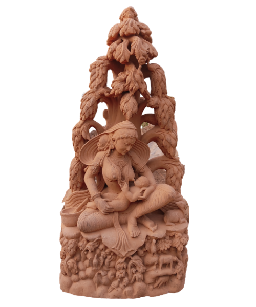 Hand carved Mother & Child statue
