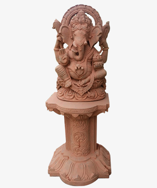 Pillar on Ganesha