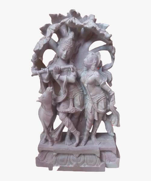 Stone Statue of Radha Krishna