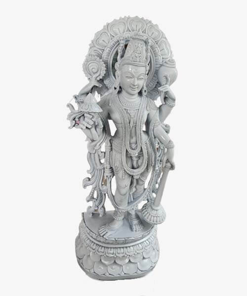Lord Narayana Marble Statue - Odisha Kraft