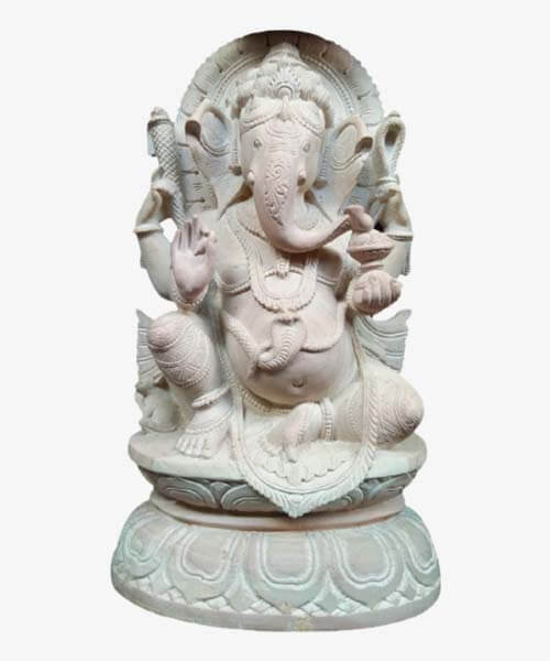 Stone Lord Ganesha Statue - SK Das