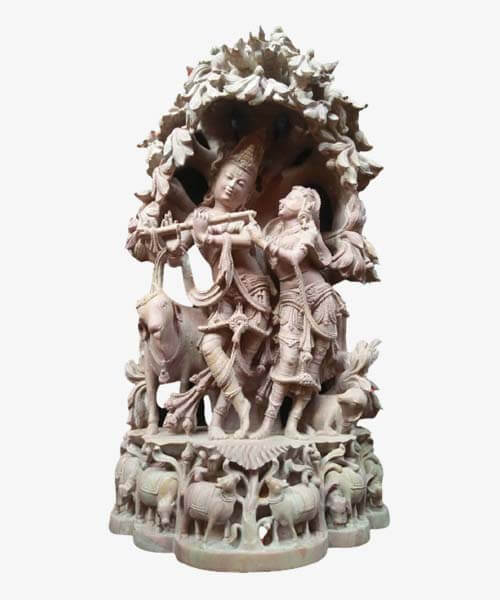 Radha Krishna Handcarved Statue by Sushant Kumar Das